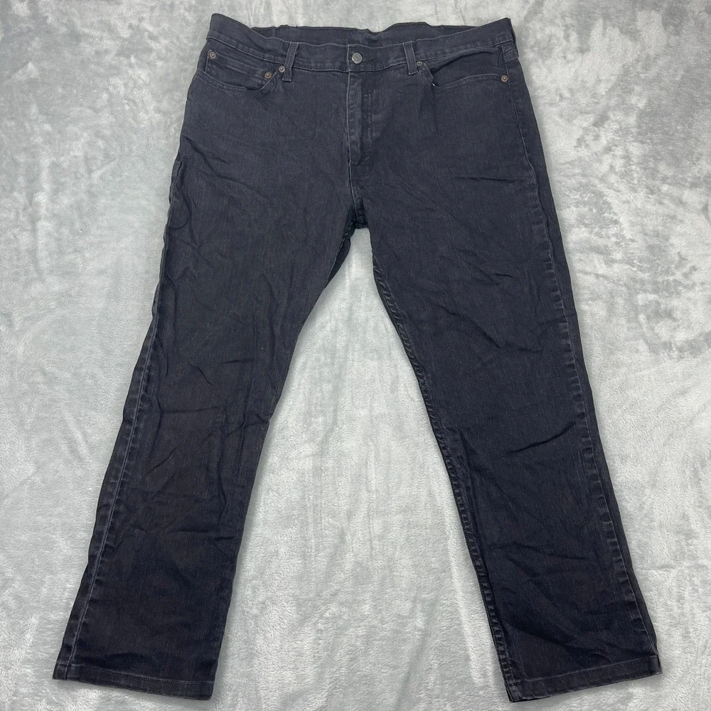 Levi's 511 Jeans Mens 38x32 (38x27) Black‎ Denim Red Tab Straight Leg Streetwear